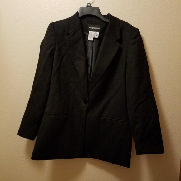 Sag Harbor Black Wool Jacket - Picture 1 of 3